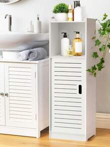 Bathroom Storage Unit Three-Layer Waterproof Bathroom Cabinet Floor-Standing Bathroom Furniture Cabinet With Doors Suitable For Bathroom