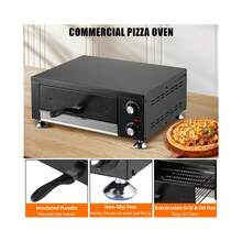 mteryoing Home Electric Pizza Oven, 1100W Commercial Pizza Oven Countertop, Stainless Steel Electric Pizza Oven, Indoor Pizza Maker With Crumb Tray, Timer, Single Deck Layer Pizza Cooker For Home Restaurant - US A Type Plug(110-127V) - View 4