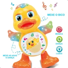 Dancing Duck Toy Musical Duckling Dancing Walking Moving With Light And Sound - Amarillo - Ver 2