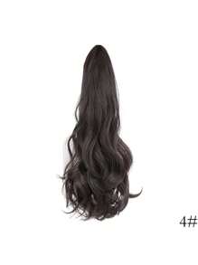 Pear Small Claw Clip Ponytail Extensions, 18 Inch Small Curly Wave Clip Ponytail Extensions, Women's Layered Synthetic Hair Accessories