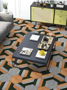 11 piezas de baldosas de piso autoadhesivas hexagonales con textura de madera, impermeables y antideslizantes para decoración del hogar, baldosas hexagonales entrelazadas de 7.83*9.06 pulgadas/19.9*23 cm, baldosas de piso autoadhesivas para sala de estar, decoración de habitaciones, cocina