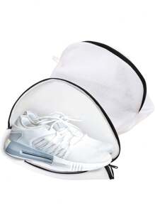 1pc Mesh Laundry Bag For Shoes & Sneaker, Travel Shoe Bag For Washing Machine, Shoe Laundry Bag With Zipper For Sneakers, Bra, Lingerie, Stocking, Multiple Protection For Travel And Home Use,Spring,Minimalist,Summer Tops