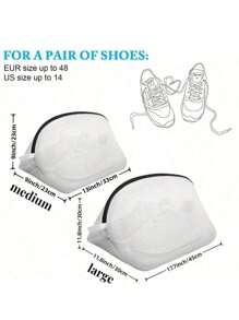 1pc Mesh Laundry Bag For Shoes & Sneaker, Travel Shoe Bag For Washing Machine, Shoe Laundry Bag With Zipper For Sneakers, Bra, Lingerie, Stocking, Multiple Protection For Travel And Home Use,Spring,Minimalist,Summer Tops