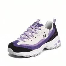 Zapatillas retro D'LITES, zapatos casuales con suela gruesa y acolchada en verde y rosa - Morado - Ver 6