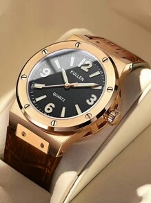 Reloj de negocios de lujo casual con correa premium para niño, caja de aleación