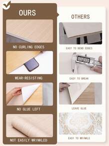 1 Roll Of Light Color Wood Grain Contact Paper, Artificial Wood Texture Self-Adhesive Wallpaper Oil-Proof And Waterproof, Suitable For Walls, Cabinets, Tables, Chairs, Room Background Renovation Stickers
