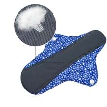 10Pack Reusable Waterproof AWJ Mesh Liner Cool Washable Menstrual Pads Sets-Panty Liner Regular Flow Heavy Flow
