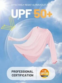 KEFITEVD UPF50+ Women's UV Shirts Rash Guard Long Sleeve Outdoor Skin Protection T-Shirts Hiking Fishing Workout Rashguard - Baby Pink - View 5