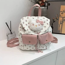 Sanrio Characters Pattern Design Backpack, Leisure Travel Backpack, Sweet College-Style Women's Backpack,Boho Vibes - Multicolor - View 2