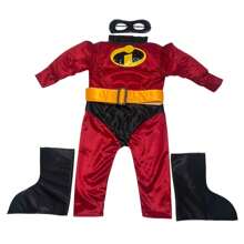 making dreams Kids Costume Inspired By  Red Muscle Suit - Red - View 2