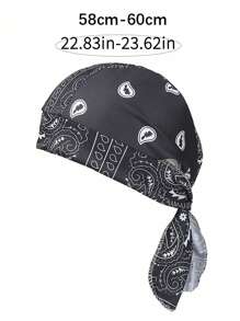 1 Peça de Bandana Elástica de Tecido/Estampa de Piratas, Design Aleatório Devido ao Corte, Adequada para Ciclismo, Esportes, Unissex