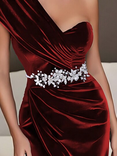 Luxury Alloy Flower Bridal Belt, Fashion Wedding Dress Accessory