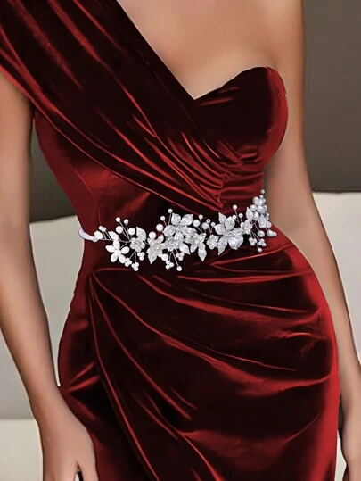 奢华合金花朵新娘腰带，时尚婚纱配饰，情人节配饰