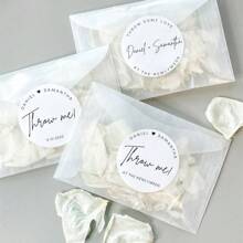 Pegatinas personalizadas: Pegatinas de boda, pegatinas de embalaje, pegatinas de sobre, pegatinas de caja, pegatinas de papelería, pegatinas de regalo, adhesivas, reutilizables, personalizadas, para cumpleaños, para inauguración de casa, para graduación, regalo personalizado - Personalización de texto circular - Ver 7