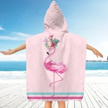Toallas con capucha para la playa - Toalla de baño para niños pequeños, toalla de playa tipo poncho para niñas, de secado rápido, suave y ligero, con diseños de sirenas, pandas, flores, unicornios, flamencos, flores, palmeras y arcoíris, ideal para bodas de verano, decoración del baño y vuelta al colegio