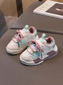 1 par Zapatos deportivos y casuales para niños con parte superior de malla de PU y cierre de gancho y bucle antideslizante,Calzado deportivo infantil,Zapatillas para niños,Zapatos deportivos de niños de moda ,Tenis Cuadros Infantil Para Niña Niño Sneaker, Tenis Casual De Calidad, Tenis Para Niña Niño Suela Suave Fresh, cómodo para actividades al aire libre,Calzado deportivo infantil,Zapatillas para niños,Zapatos deportivos de niños de moda , cómodo para actividades al aire libre - Rosa - Ver 5