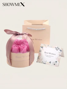 Customized Luxury Jewelry Set Including Necklace, Earrings And Rings In Rose Gift Box, Ideal For Valentine's Day - Multicolor - View 6