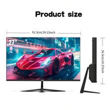 27-Inch LXZ Curved Monitor 100Hz, PC Screen With Speakers 1080P, 1800R 75Hz Computer Monitor With Eye Protection Technology HDTV VGA, VESA Support For Gaming, Office, Home
