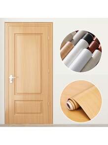 1 Roll Of Light Color Wood Grain Contact Paper, Artificial Wood Texture Self-Adhesive Wallpaper Oil-Proof And Waterproof, Suitable For Walls, Cabinets, Tables, Chairs, Room Background Renovation Stickers