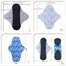 10Pack Reusable Waterproof AWJ Mesh Liner Cool Washable Menstrual Pads Sets-Panty Liner Regular Flow Heavy Flow