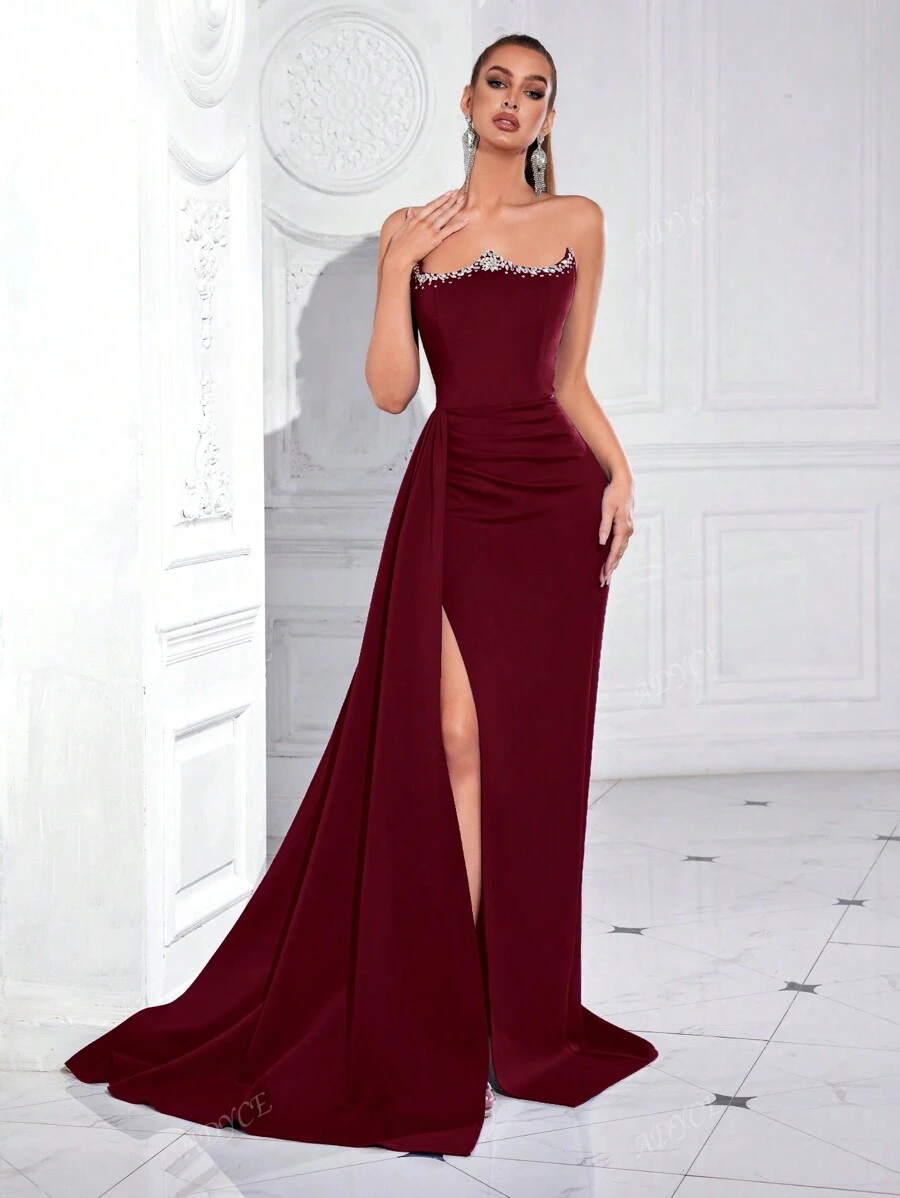 Robe d'invitation de mariage à paillettes formelles Cote dIvoire
