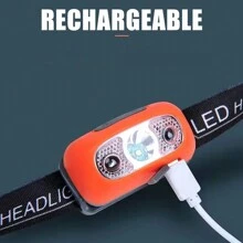 1pc Rechargeable LED Headlamp, Powerful Long-Lasting Waterproof Miner Lamp For Night Fishing - Multicolor - View 9