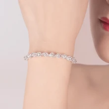 925 Silver Bracelet, Hollowed Out Bracelet, Elegant Jewelry Gift, Daily Wear Gift - White - View 2