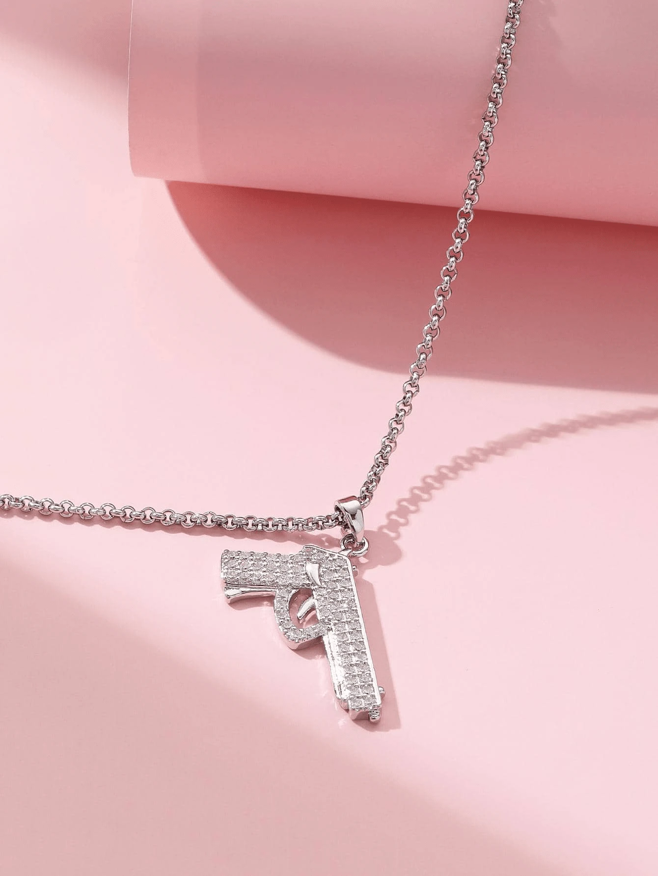 1pc Gun Pistol Riffle Solid Golden Finish Pendant Stainless Steel Real 1pc-gun-pistol-riffle-solid-golden-finish-pendant-stainless-steel-real