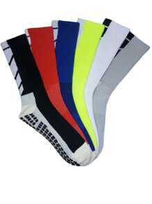 Kit 1/2/3/12 Premium Non-Slip Wear-Resistant Soccer Sports Socks - Lime Green - View 2
