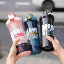 1 个 27 盎司/800 毫升摇摇杯经典环形钩和防漏、秤、小型不锈钢搅拌器、洗碗机安全运动健身蛋白粉混合杯露营杯水瓶咖啡杯大号运动摇杯，带搅拌球，用于蛋白粉奶昔饮料混合，运动水瓶，适用于健身房、学校操场工作等 - 彩色 - 查看 2