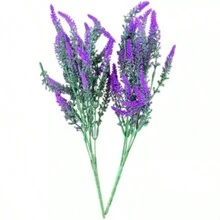 Kit 2 Buque Artificial Ramos De Flor Lavanda Roxo Premium