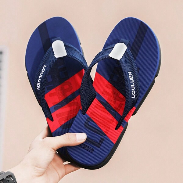 1 par de chanclas de verano para hombre, ligeras, de masaje, casuales, transpirables, para interiores y exteriores