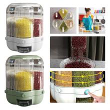 Rice Dispenser Container Cereal Box Dry Food Grain Storage Button Push Kitchen - Green - View 10