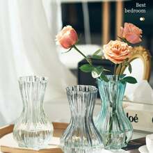 1 pièce Vase en verre pour fleurs, vase de décoration florale pour le salon, vases en verre modernes, décoration de la maison, vases à fleurs, décoration de centre de table