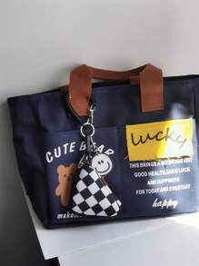 1 件棋盘耳机包钥匙包书包吊坠黑白格子迷你可爱口袋三角形钱包旅行迷你便携式耳机包钱包收纳盒珠宝配饰盒女士钱包迷你钱包钱包钱包腕包钱包零钱包 - 黑與白 - 查看 5