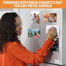 10 piezas de plantillas en blanco para imanes de sublimación, imanes de refrigerador en blanco sublimables para imprimir fotos personalizadas, productos en blanco para imanes magnéticos de sublimación para manualidades de plancha de transferencia de calor, decoración de cocina, microondas, oficina y pared - Blanco - Ver 5