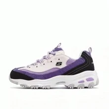 Zapatillas retro D'LITES, zapatos casuales con suela gruesa y acolchada en verde y rosa - Morado - Ver 5