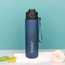 1 pieza Botella de agua deportiva a prueba de fugas de 750ML con pajita y asa de transporte - Material de PC - Para fitness, campamento, escuela - Regalo ideal para hombres y mujeres - Perfecto para uso diario