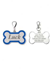 1 Ciondolo personalizzato per cani, ciondolo con nome personalizzato per gatti, cani, cuccioli e animali domestici, accessorio per collare, ciondolo a forma di osso con glitter, regalo perfetto per il tuo animale domestico, ornamentale, paillettes, stile semplice, carino, moda, colori unici, decorazione natalizia personalizzata, medagliette personalizzate con nome/ID per cani, idea regalo ideale per lui, lei, famiglia, amici, amanti degli animali domestici, per anniversari, compleanni, Natale, inaugurazione di una casa, autunno/inverno