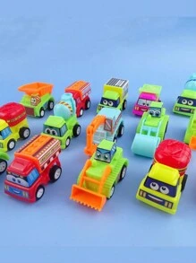 5pcs/10pcs Cars Model Toy Mini Sheet Car Set Rebound Car Metal Cars Toys For Birthday Gift (Random)Kids Toy Car,Vehicle,Toy Trucks,Boys Toys>,Toy Car Truck, Party Favors,Back To School - Multicolor - View 6