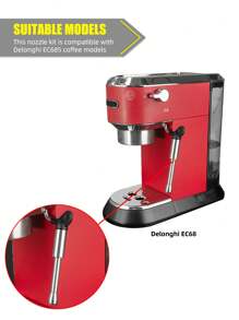 Coffee Machine Steam Nozzle Replacement Compatible With Delonghi EC685 Models Stainless Steel Steam Wand Nozzle Kits Coffee Machine Accessories Back To School