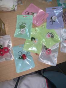 30个马卡龙色自封可重复使用包装储物袋，加厚透明彩色密封袋，包装袋，适用于项链、手链、珠宝、礼品包装、情人节礼物包装、装饰包装、配饰收纳、化妆品样品、办公用品情人节 - 彩色 - 查看 5