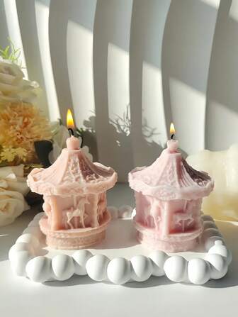 浪漫旋转木马香薰蜡烛非常适合家居装饰、生日礼物、节日手工礼品、香薰蜡烛、餐厅派对、婚礼回礼、情人节派对装饰