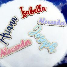 Placa personalizada con nombre, letrero de madera y acrílico personalizado para puerta, decoración de hogar y habitación, decoración de pared para dormitorio, regalo de cumpleaños, decoración navideña - Multicolor - Ver 8