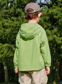 Balabala Chaqueta al aire libre ligera para niños y niñas, estilo casual de primavera - tinte verde - Ver 3
