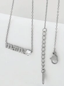 1PC Custom Letter Mama Plated 18K Gold Stainless Steel Necklace Accessories For Women's Accessories, High-End, Light Luxury, Niche. Mother's Day Collarbone Chain Can Be Customized With A Simple Daily Style. Products Include Gift Boxes, Valentine's Day Gifts, Birthday Gifts, Mother's Day Gifts, And Daily Gifts