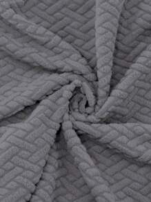 1 Set Solid Color Jacquard Knitted Toilet Seat Cover And Tank Cover, Stretch Toilet Seat Cover Set For Bathroom, Fits Small Size Toilet Tank And Lid, Home Decor - Dark Grey - View 7