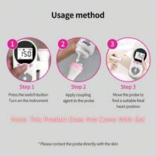 1 pieza Doppler fetal, Estetoscopio para el embarazo para el hogar, Monitor de frecuencia cardíaca fetal Doppler de alta sensibilidad de 3.0 Hz y precisión