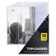 10 piezas de protectores de PVC semi-rígido transparente en funda de plástico duro para fotos, carteles, documentos e impresiones - transparente - Ver 1