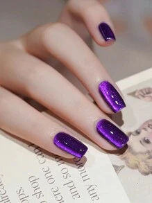 MISS SHAKA 10ml 黑玻璃猫磁性凝胶指甲油朋克风格美甲修甲油半永久性凝胶适合冬季美甲用品圣诞指甲